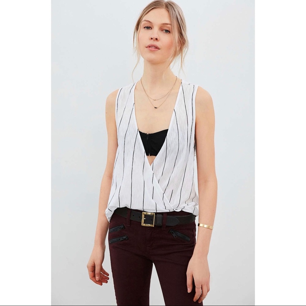 Silence + Noise Emlyn Surplice Tank Top